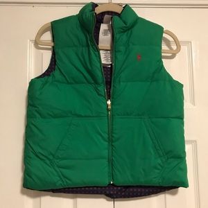 Polo Ralph Lauren reversable vest size L 12/14 new without tag